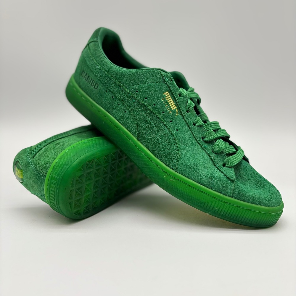 Puma Suede Triplex Haribo Green Suede Sneakers 382853-01 Mens 6 Womens 7.5